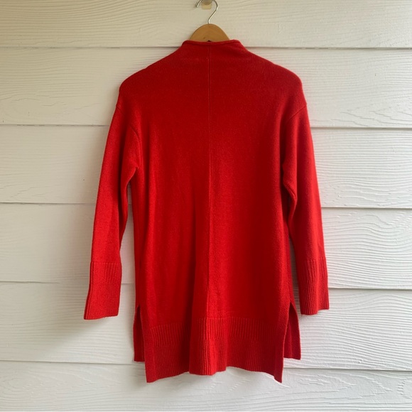 Moth red orange mock neck pullover sweater size XS long sleeve stretch Fall - Picture 7 of 12